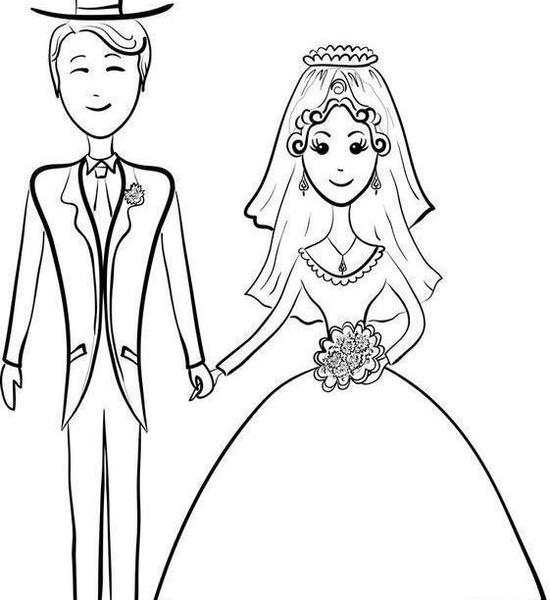 عکس نقاشی دخترانه عروسی