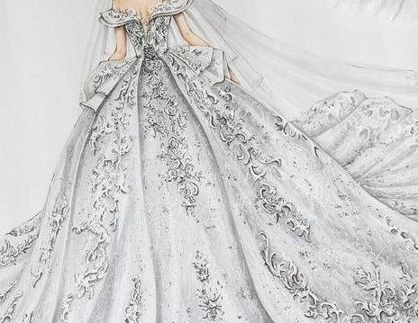عکس نقاشی دخترانه عروسی