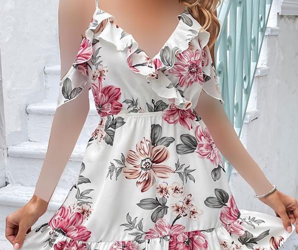 عکس لباس گلدار دخترانه