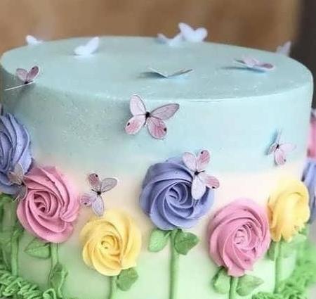 عکس کیک تولد دخترانه پروانه ای