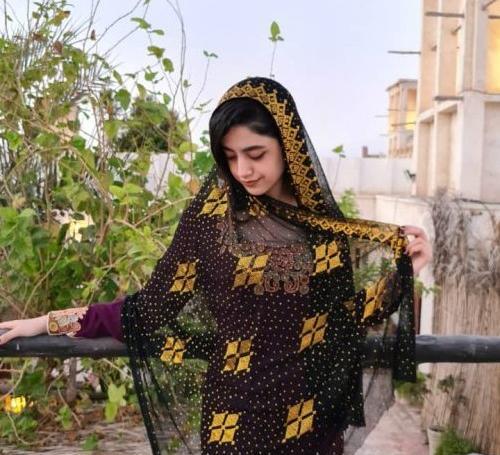 عکس دختر بلوچ با چادر