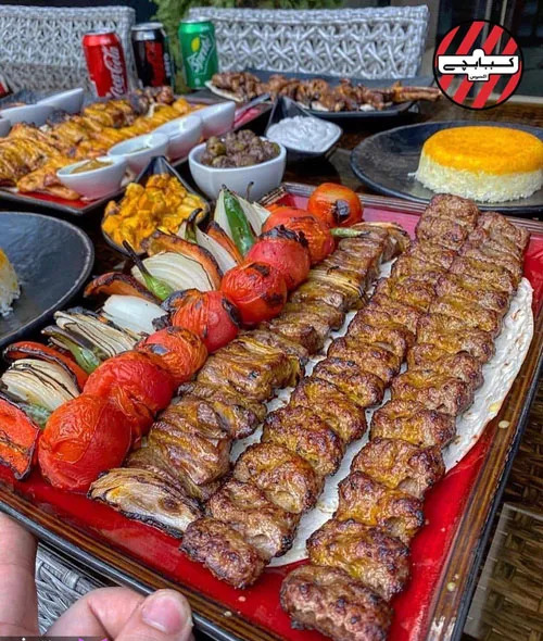 عکس تزیین چلو کباب