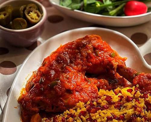 عکس هایی از تزیین زرشک پلو با مرغ