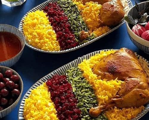 عکس هایی از تزیین زرشک پلو با مرغ