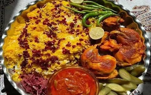عکس هایی از تزیین زرشک پلو با مرغ