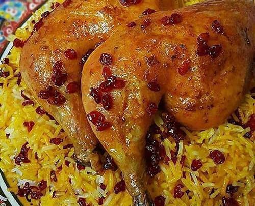 عکس هایی از تزیین زرشک پلو با مرغ