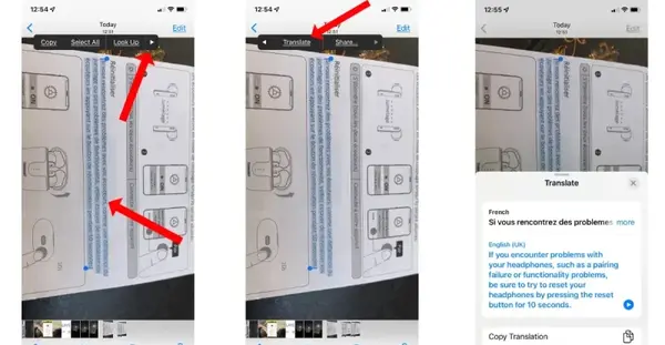 گوگل ترنسلیت با عکس برای ایفون