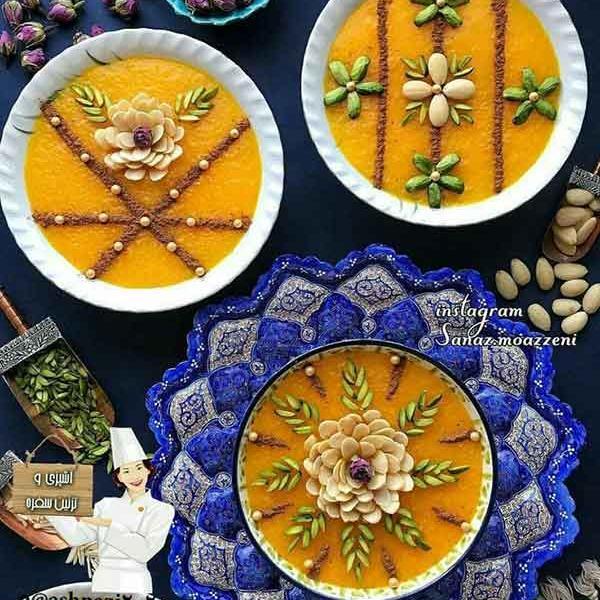 عکس تزیین حلوا و شله زرد