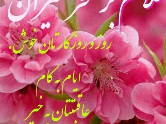 عکس نوشته سلام صبح بخیر امام رضایی