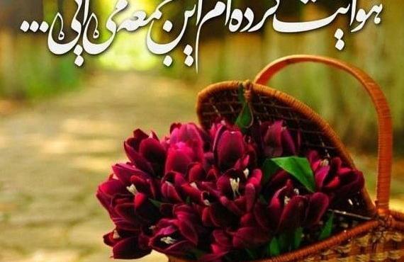 عکس نوشته سلام صبح بخیر امام رضایی