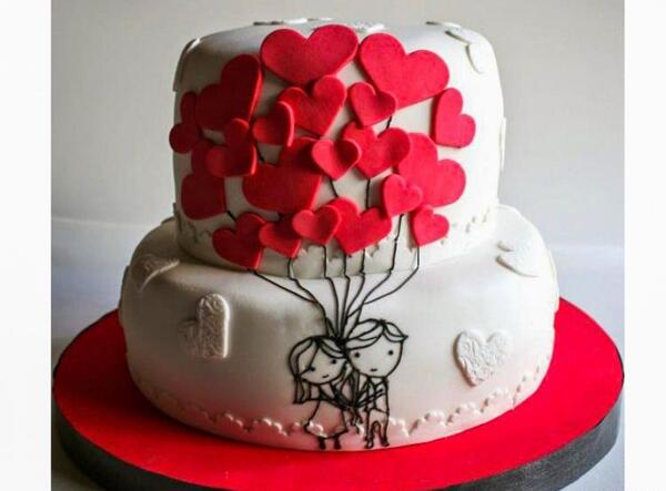 عکس کیک عاشقانه