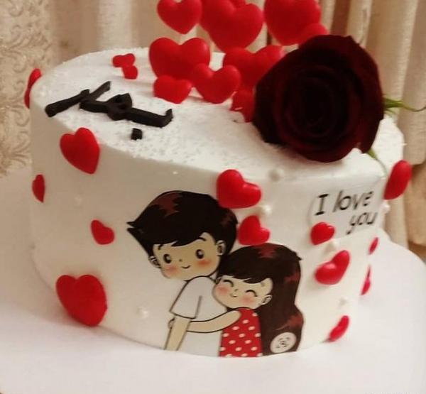 عکس کیک عاشقانه