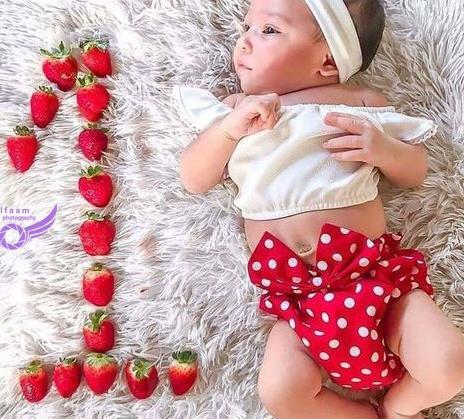عکس های ماهگرد نوزاد دختر