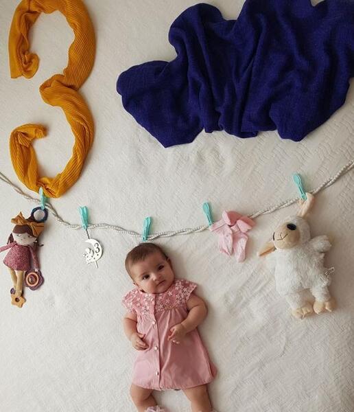 عکس های ماهگرد نوزاد دختر