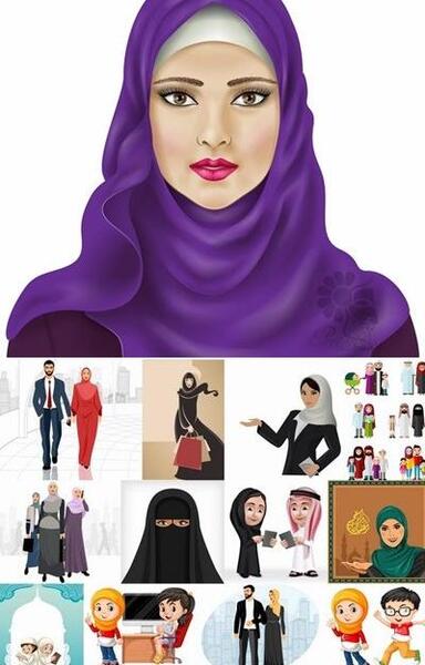 عکس های دختر با حجاب کارتونی