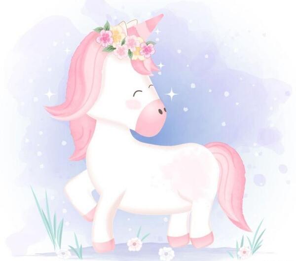 عکس اسب تک شاخ فانتزی برای نقاشی
