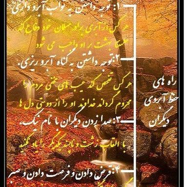 عکس حدیث درباره آبروداری