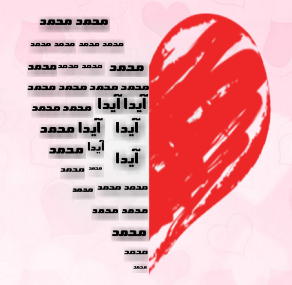 عکس نوشته آیدا و محمد