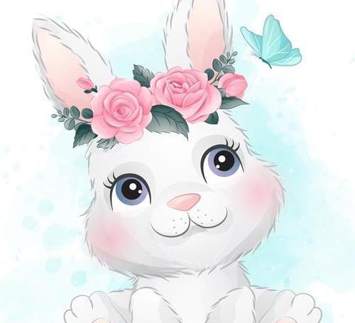 عکس خرگوش صورتی کارتونی