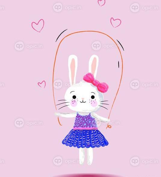 عکس خرگوش صورتی کارتونی