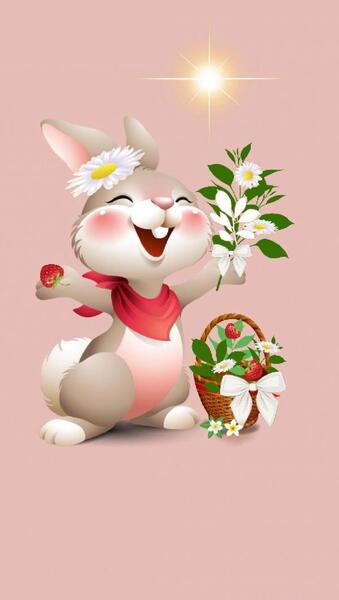 عکس خرگوش صورتی کارتونی