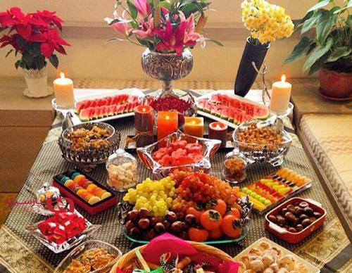 عکس از سفره ی یلدا