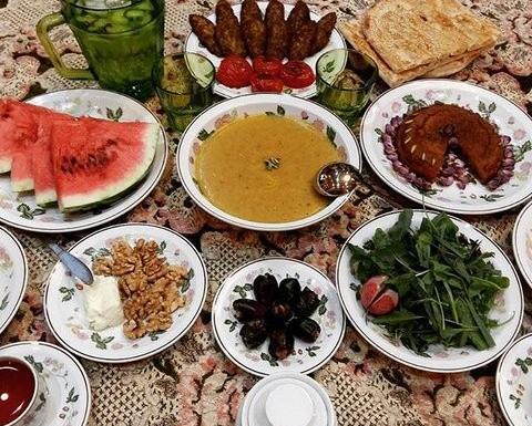 عکس تزیین سفره افطاری جدید