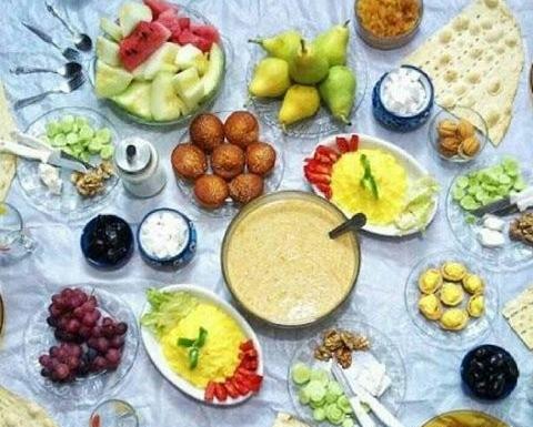 عکس تزیین سفره افطاری جدید