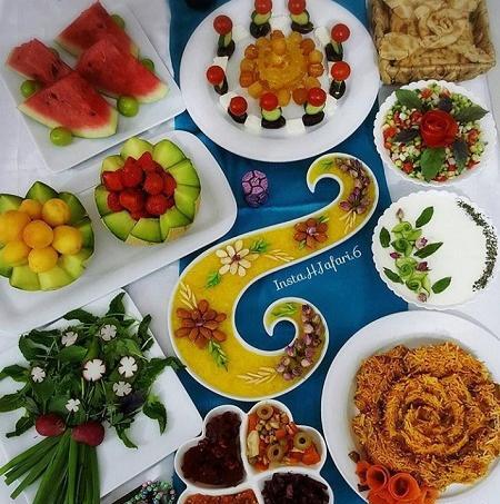 عکس تزیین سفره افطاری جدید