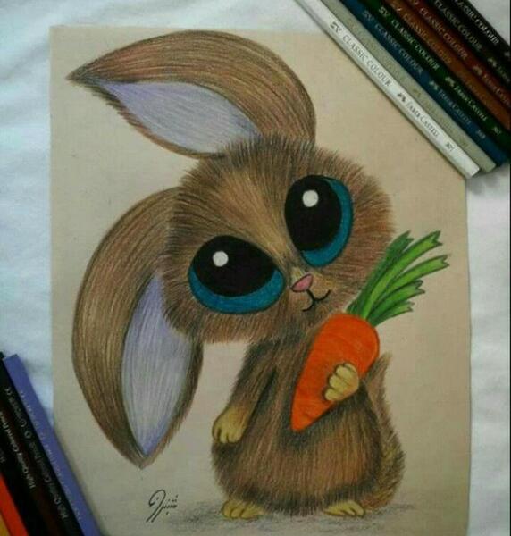 عکس ایده نقاشی فانتزی دخترانه ساده