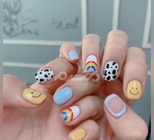 عکس ژلیش ناخن طبیعی بچه گانه