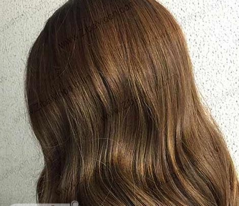 عکس رنگ مو قهوه ای