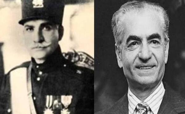 عکس رضا شاه با تاج