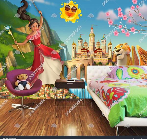 عکس کاغذ دیواری دخترانه برای اتاق