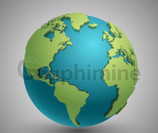 عکس کره زمین سه بعدی