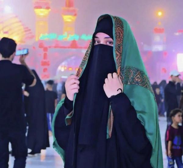 عکس دختر با حجاب در کربلا