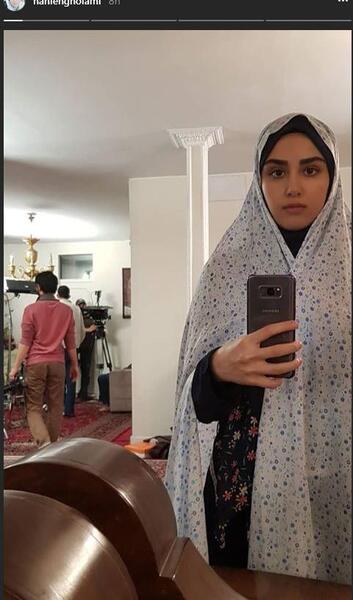 عکس هانیه غلامی با چادر