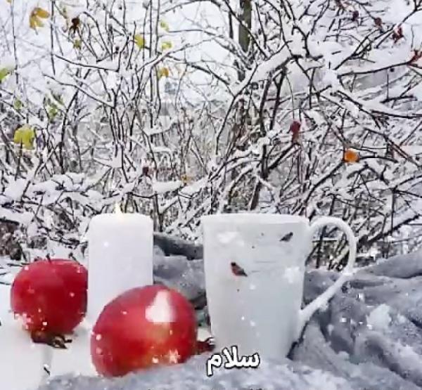 عکس سلام صبح بخیر زمستانی متحرک