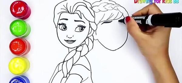 عکس دختر کفشدوزکی نقاشی آسون