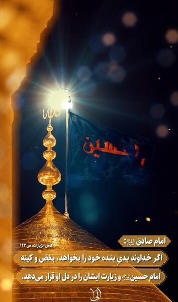 عکس ثواب زیارت امام حسین
