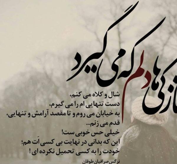 عکس نوشته لذت تنهایی