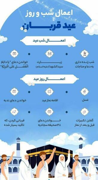 عکس نوشته اعمال شب عید قربان