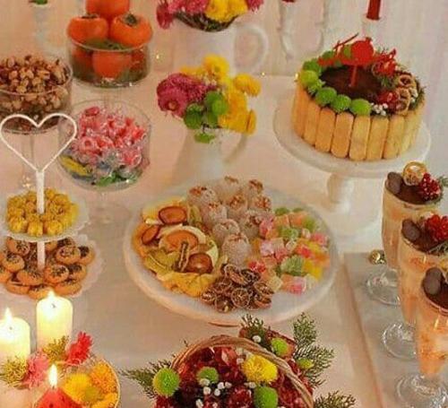 عکس میز شب یلدا شیک