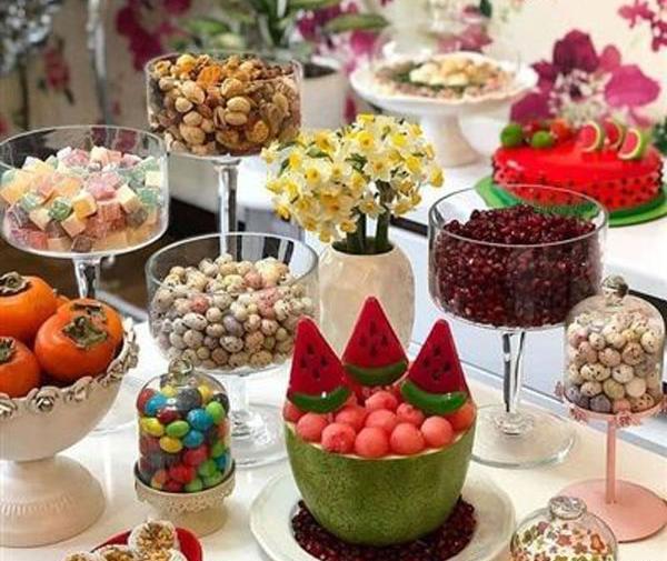 عکس میز شب یلدا شیک