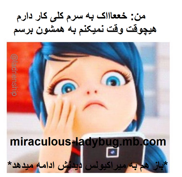 عکس نوشته ی طنز لیدی باگ