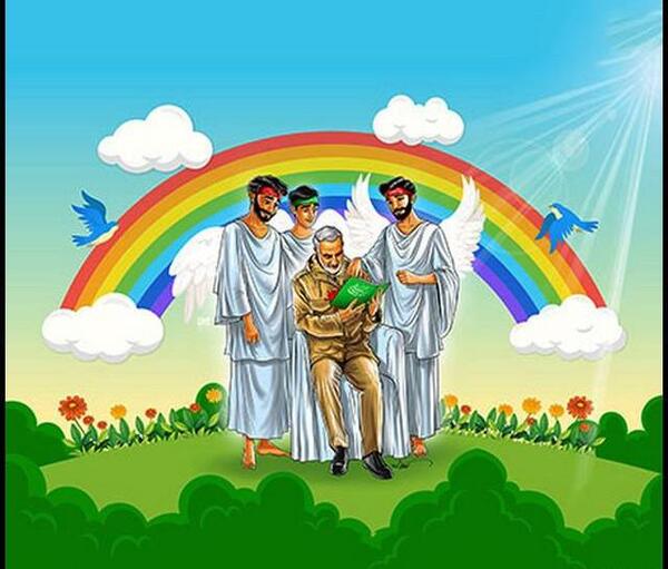 عکس نقاشی ساده سردار سلیمانی