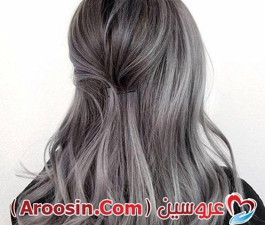عکس رنگ مو خاکستری دودی