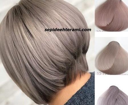 عکس رنگ مو خاکستری دودی