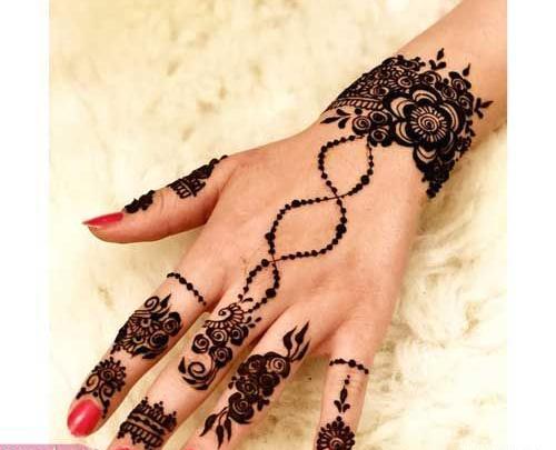 عکس حنا روی دست شیک