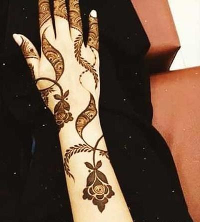 عکس حنا روی دست شیک